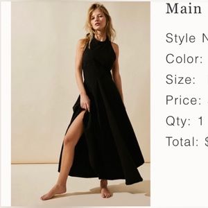Free People Main Street Midi Black Dress